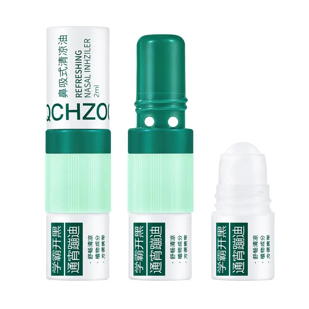 1 ชิ้น Nasal Inhaler น้ํามันหอมระเหย Nasal Inhaler Energy Stick Boost Focus ปรับปรุงการหายใจจมูกความแออัดบรรเทาแบบพกพา Cooling