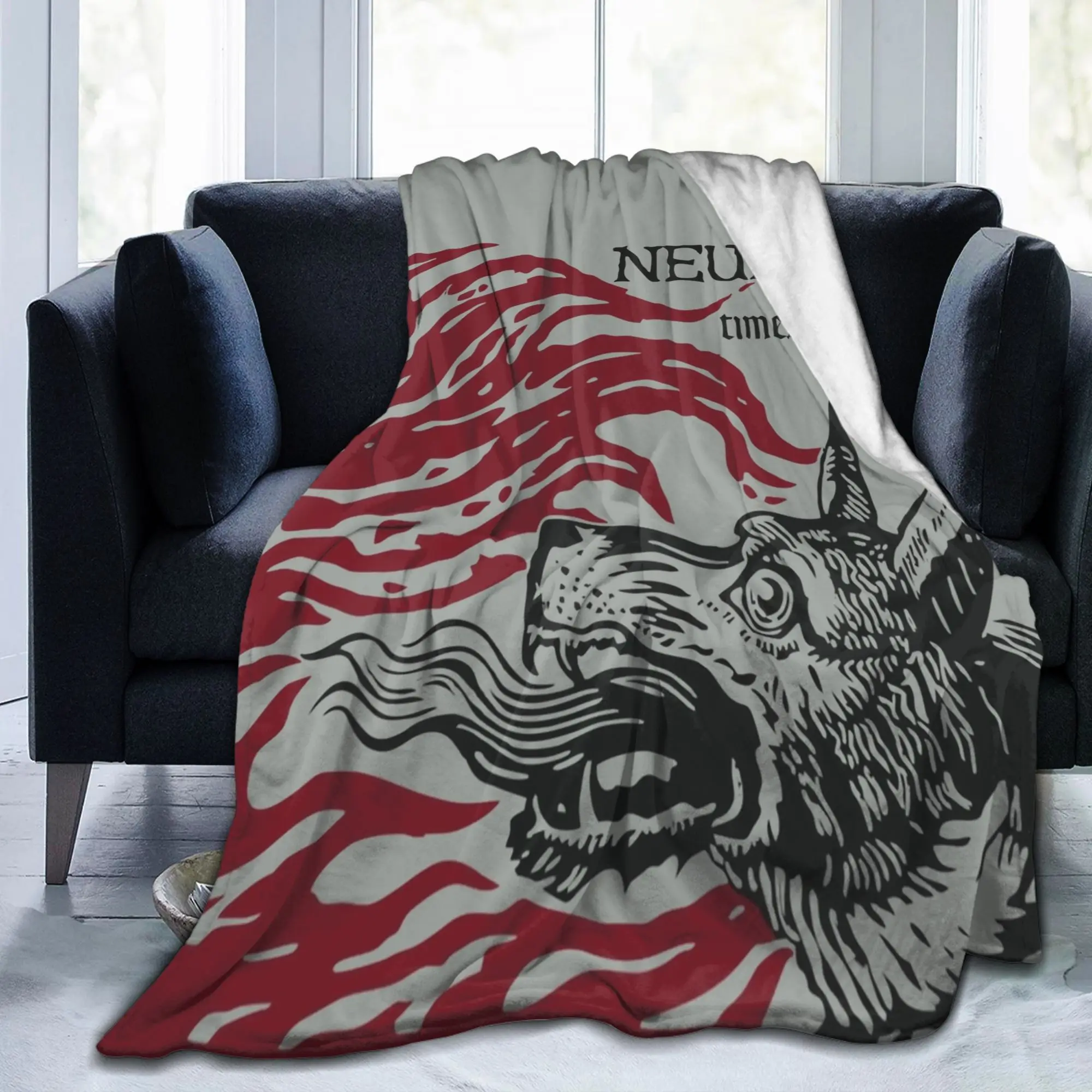 العصب أوقات نعمة الفرقة بطانيات محبوكة مضحك الذئب غامض رمي بطانية السفر الديكور رقيقة المفرش متعددة الوظائف #2