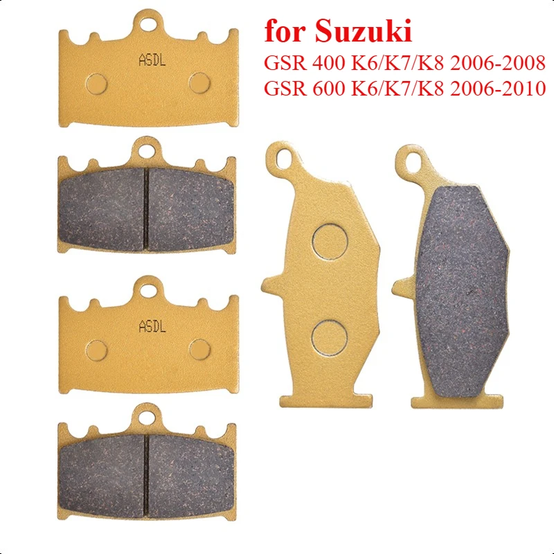 

Front Rear Brake Pads Kit For SUZUKI GSR400 GSR 400 2006-2008 GSR600 GSR 600 K6 K7 K8 2006-2010