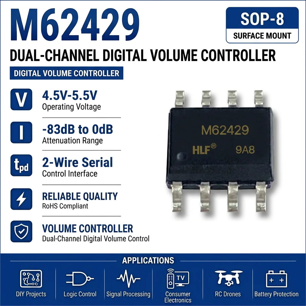 (25 pcs) M62429 DIP-8 M62429 /M62429 SOP-8 Electronic Volume Controller