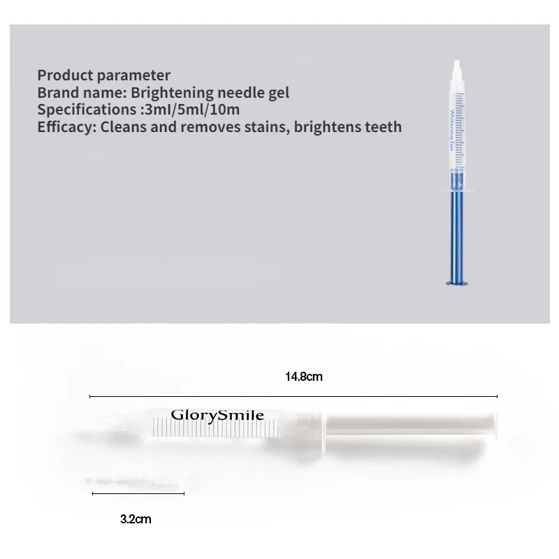 Гель для отбеливания зубов, голубой цвет, игла для отбеливания зубов, трубка для удаления пятен, система отбеливания, очиститель, косметические инструменты