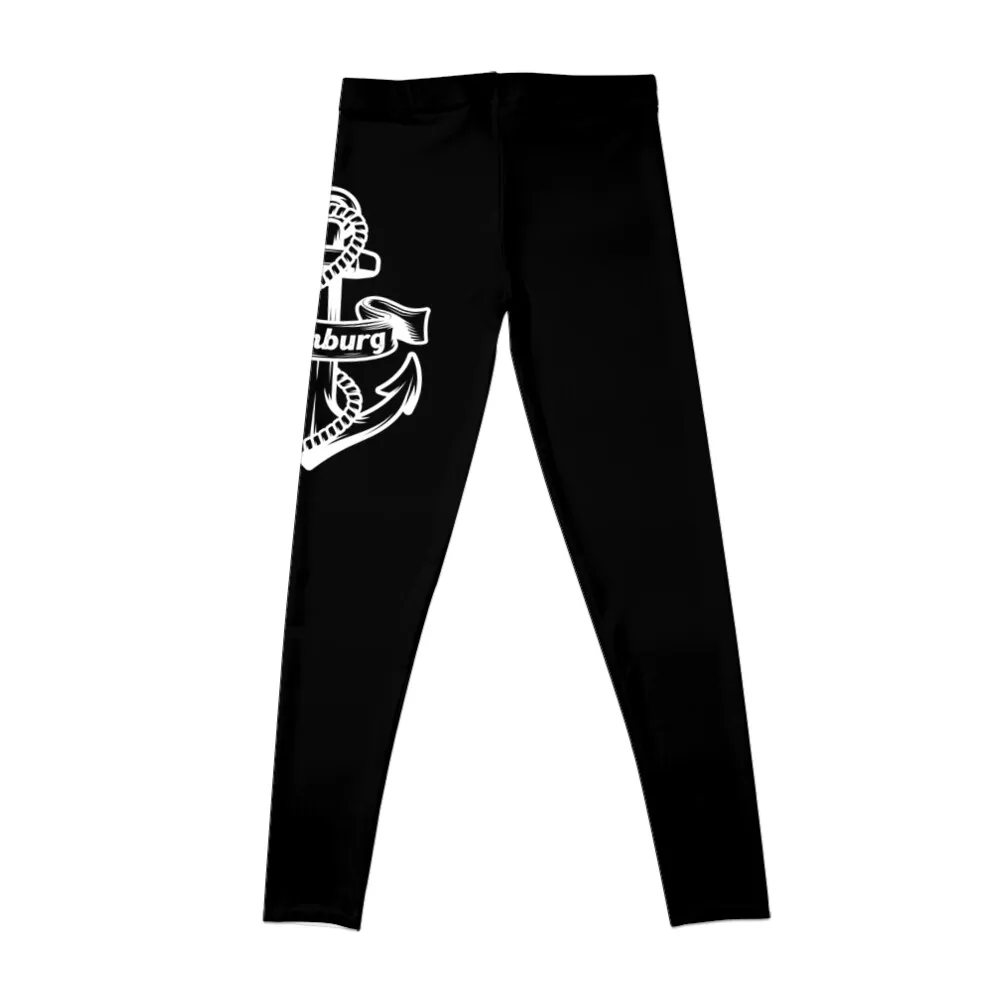 Hamburg Harbour Anchor Souvenir Port City Leggings Clothing fitness sporty woman push up Womens Leggings