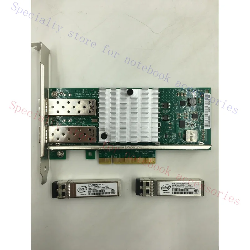 A+ FOR NEW Intel/Dell X520-DA2 82599ES E10G42BTDA+2PC Intel FTLX8571D3BCV E10GSFPSR