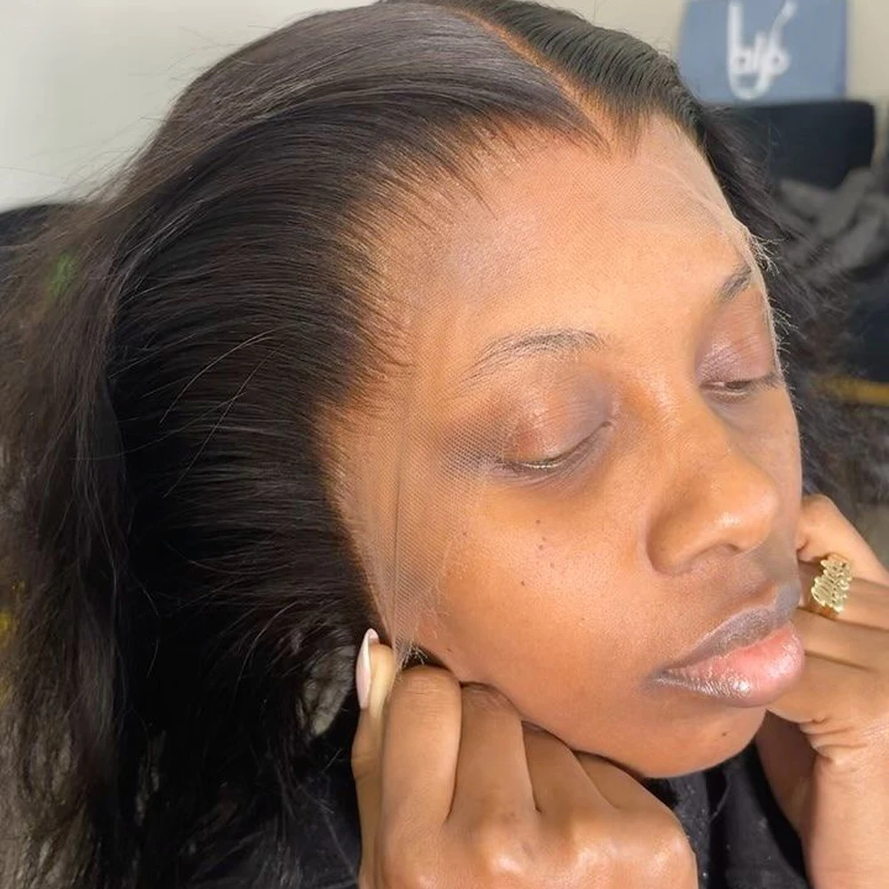 

13x4 13x6 Прозрачные костяные прямые парики фронта шнурка 220% Бразильские парики из натуральных волос для женщин 4x4 Парики с кружевной застежкой предварительно сорванные