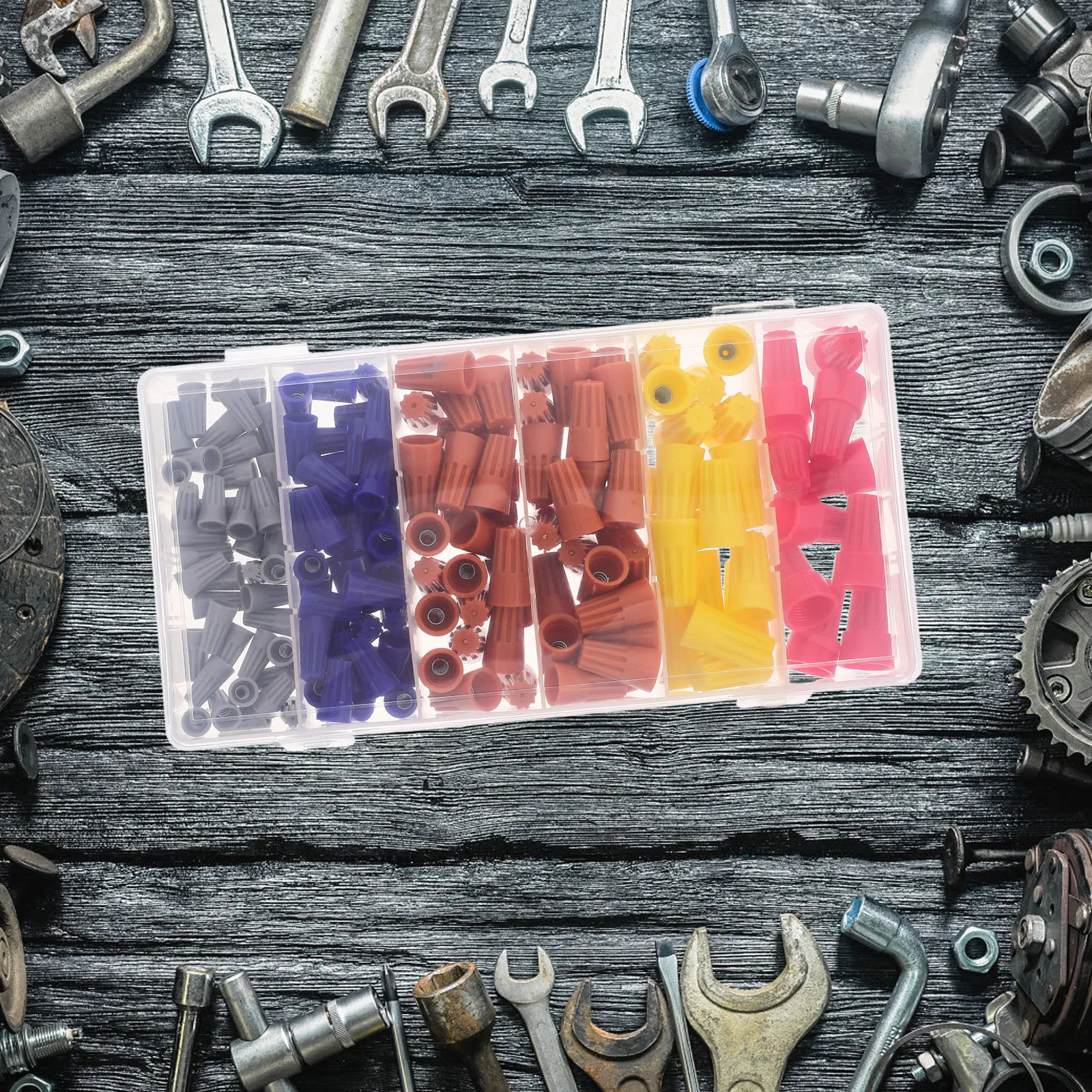 

158pcs Wire Connectors Crimping Caps Spiral Terminals Electrical Nuts Assorted Kit Plastic Cable Gl Wires Nuts