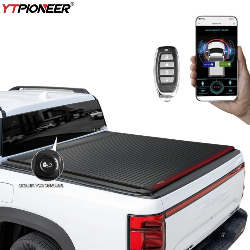 

For Byd Shark 6 Automatic Remote Retractable Hard Truck Bed Tonneau Cover Electric Roller Shutter Cover With Key