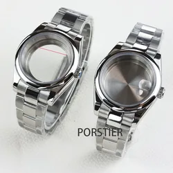 36MM/39MM Watch Case Sapphire Glass Fit NH35 NH36 Movement Round Edge 100m Waterproof Presidential Bracelet 20mm Oyster Strap