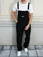 Mono vaquero negro de las cuatro estaciones para hombre, estilo simple y casual, retro y diario