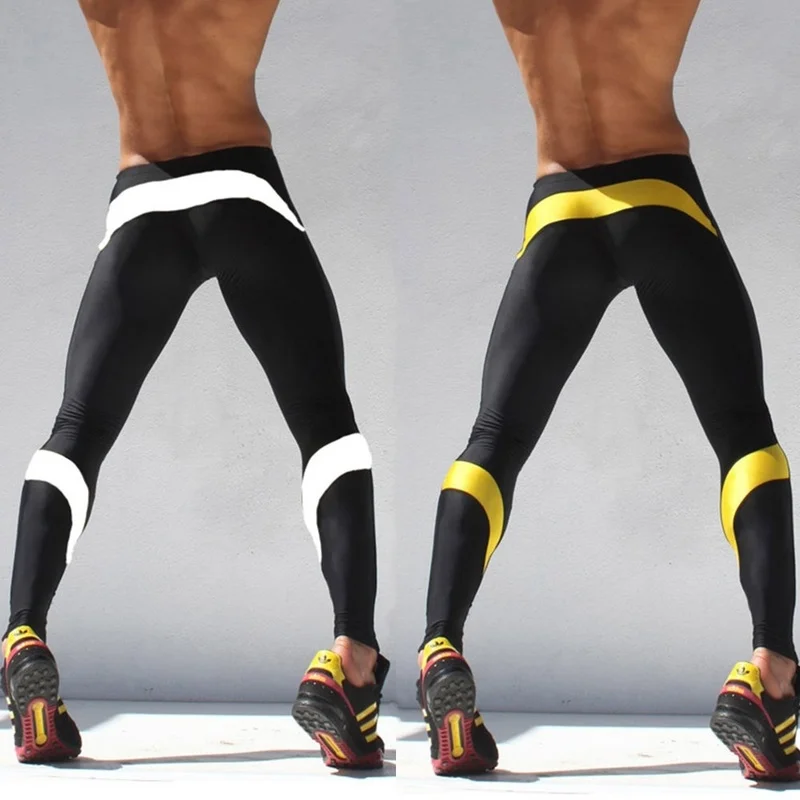 Running Tights Men\'s Compression Pants Fitness Tight Trousers Quick Dry Workout Leggings Gym Basic Layer Pants