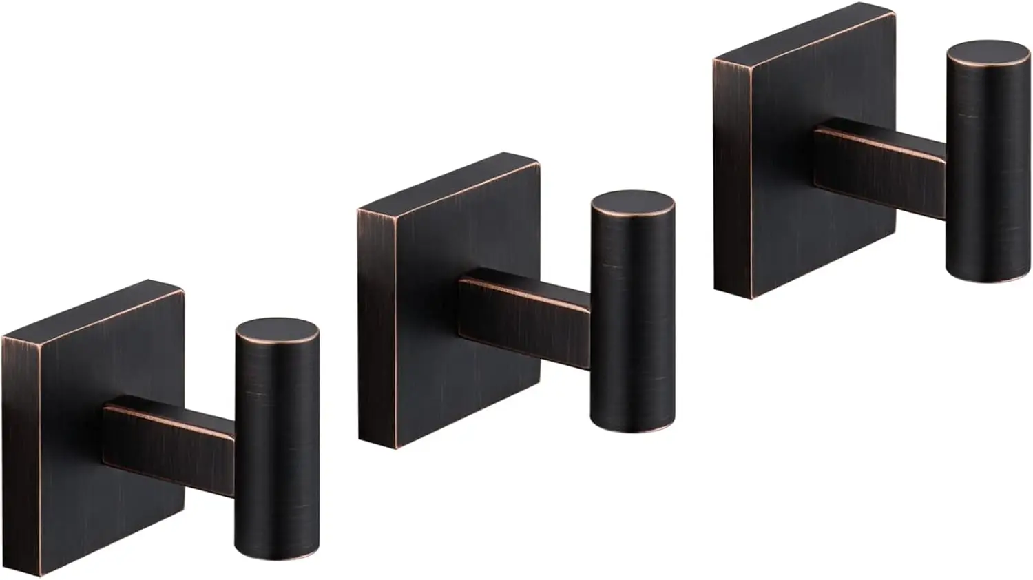 

Robe Hooks Bathroom Towel Coat Hook for Bath Kitchen Hardware Wall Mounted, 3 Pack Oil Rubbed Bronze Stainless Steel B1