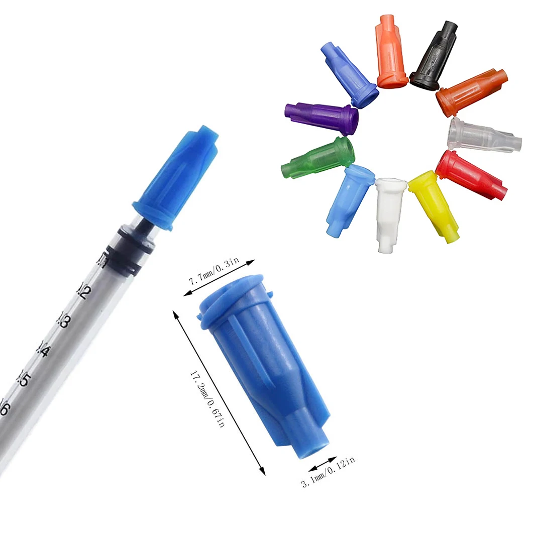 Wholesale 100pcs Syringe Stoppers Glue Barrel Stopper Dispensing Cylinder Cap Needle Tip Tapered Plug