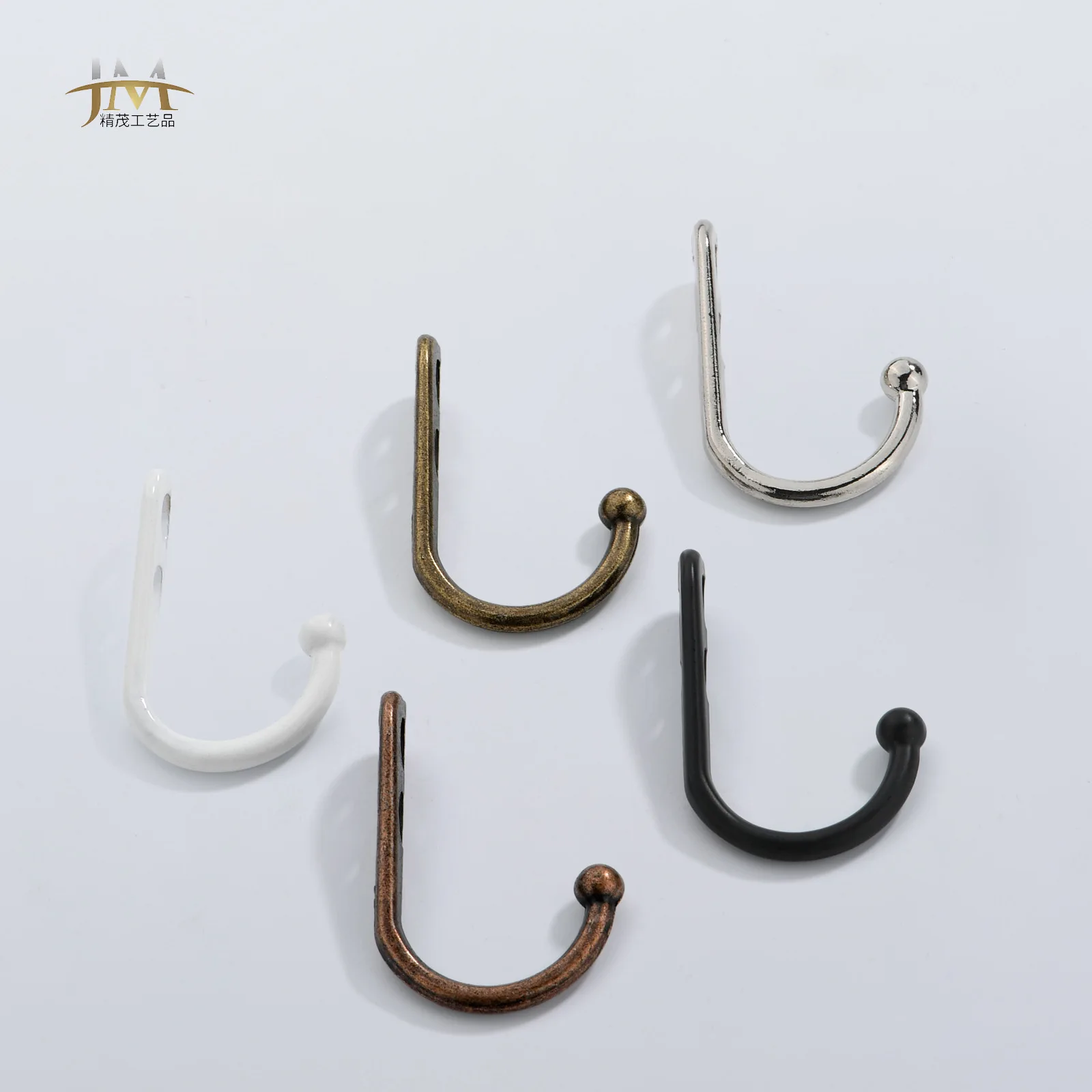 Double hole eye-catching clothes zinc alloy antique single hat lightweight wall hook