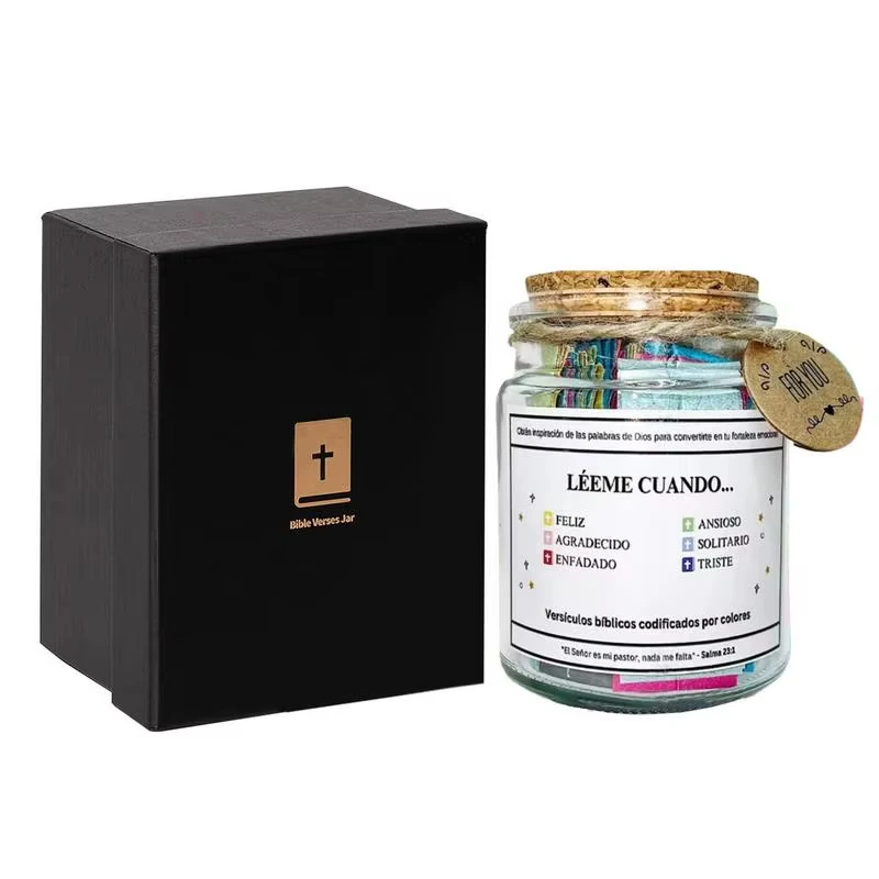 

Банка со стихами из Библии, молитва с Священными Писаниями, позитивное мышление, эмоциональная поддержка, молитва с Писаниями, поощрение Бога, христианский подарок