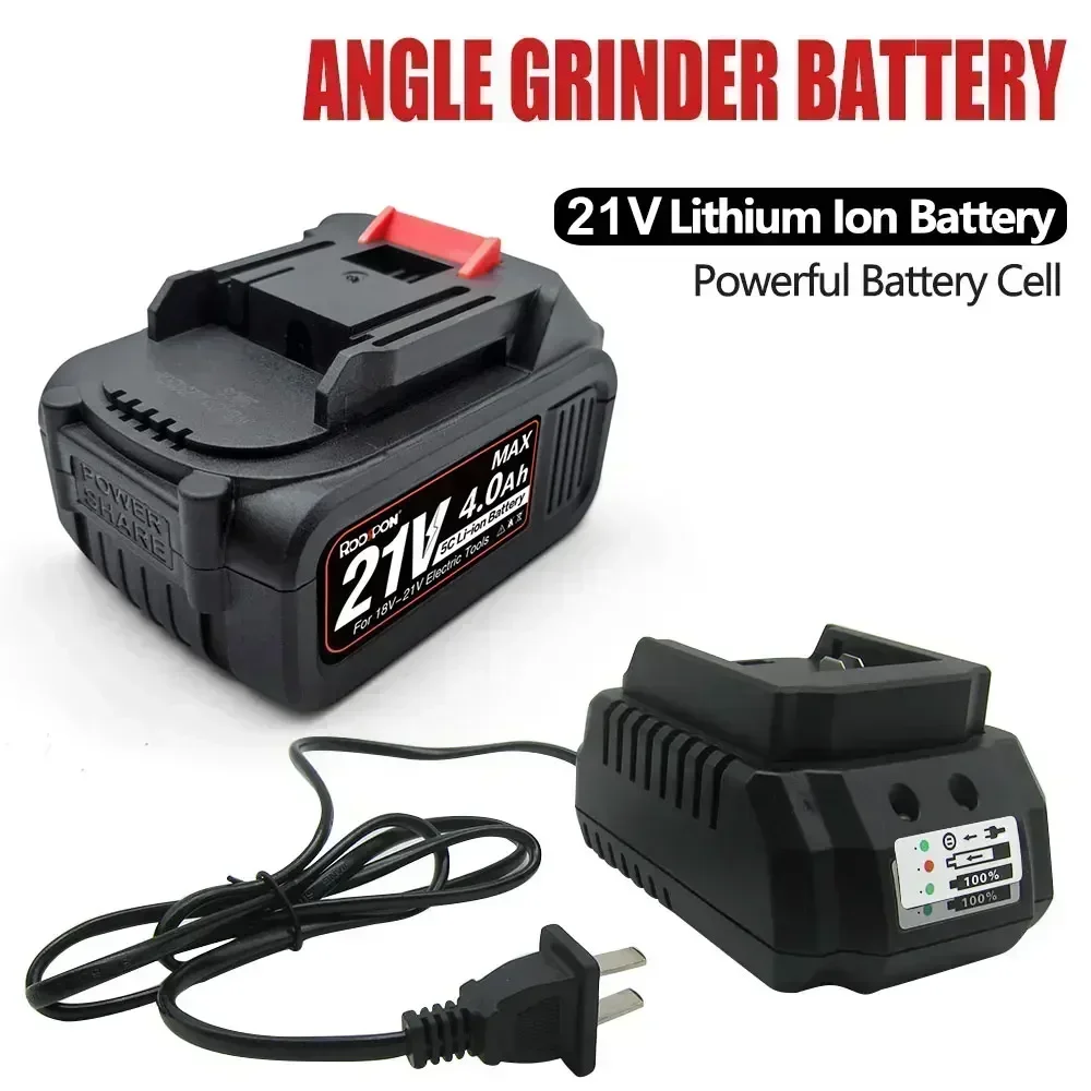 Lithium Battery 21V 4.0Ah Rechargeable Battery for 18V Makita Drill Angle Grinder Brushless Cordless Electric Tool With Charger