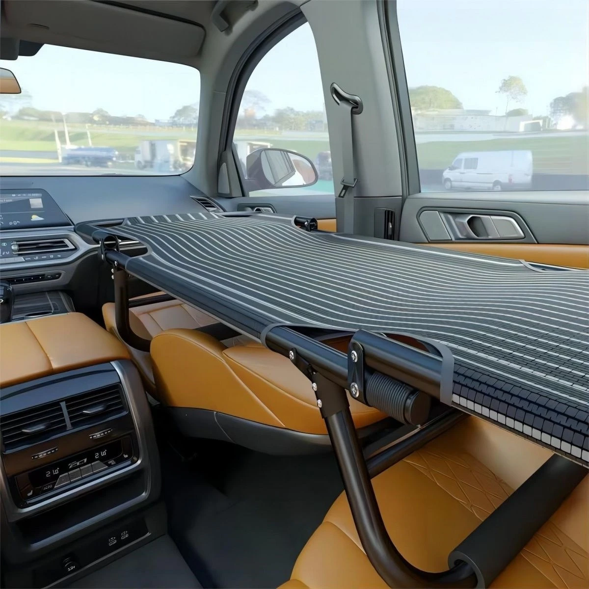 Non‑Inflatable Universal Car Folding Bed Sedan Rear Seat Foldable Travel Sleeping Rest Bed