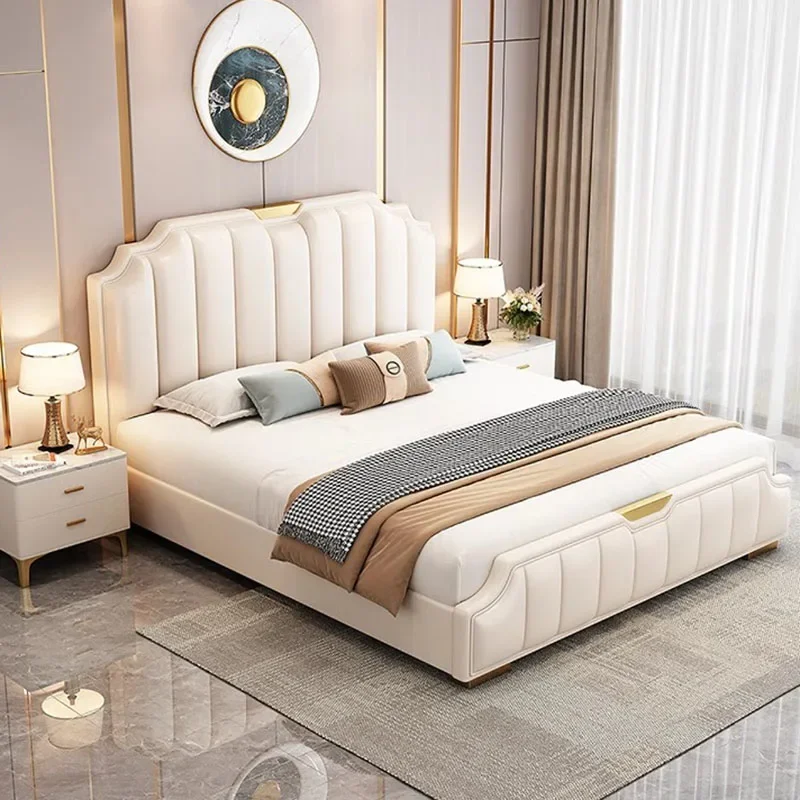 Double Comfortable Bed Soft Girls Princess Sleeping Sun Space Saving Sex Floating Design Bed Massage Cama Trendy Furniture