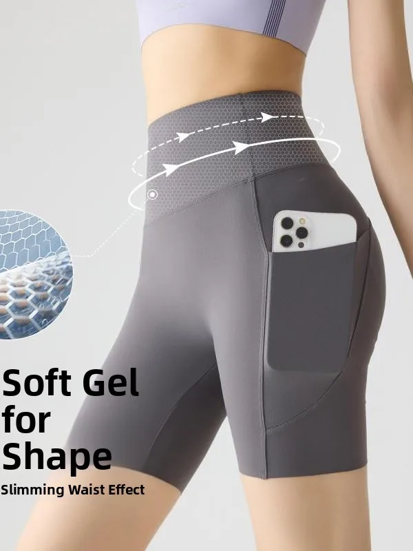 ارتفاع الخصر كيت اليوغا السراويل رقيقة المحملة ربع طول المرأة رعب ملابس خارجية تشديد طماق الإحساس العارية