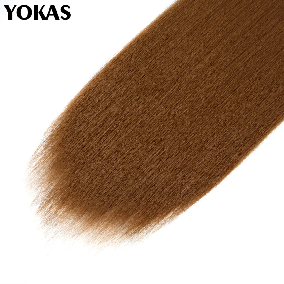 YOKAS-Queue de Cheval Synthétique pour Femme, Extensions de Cheveux Longs et Lisses, Faux Cheval, T64.Faux Postiche, 24 Pouces, Blanc et Noir