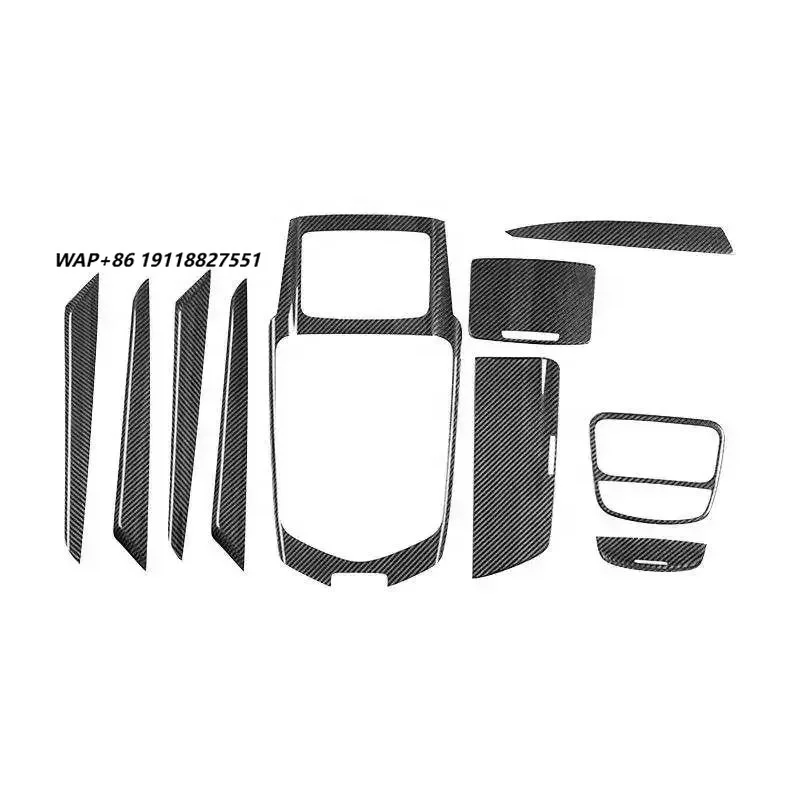 Automotive Dry Carbon Fiber Interior Trim Mirror Housing Trim Button Panel Door Handle for  Levante Ghibli Quattroporte