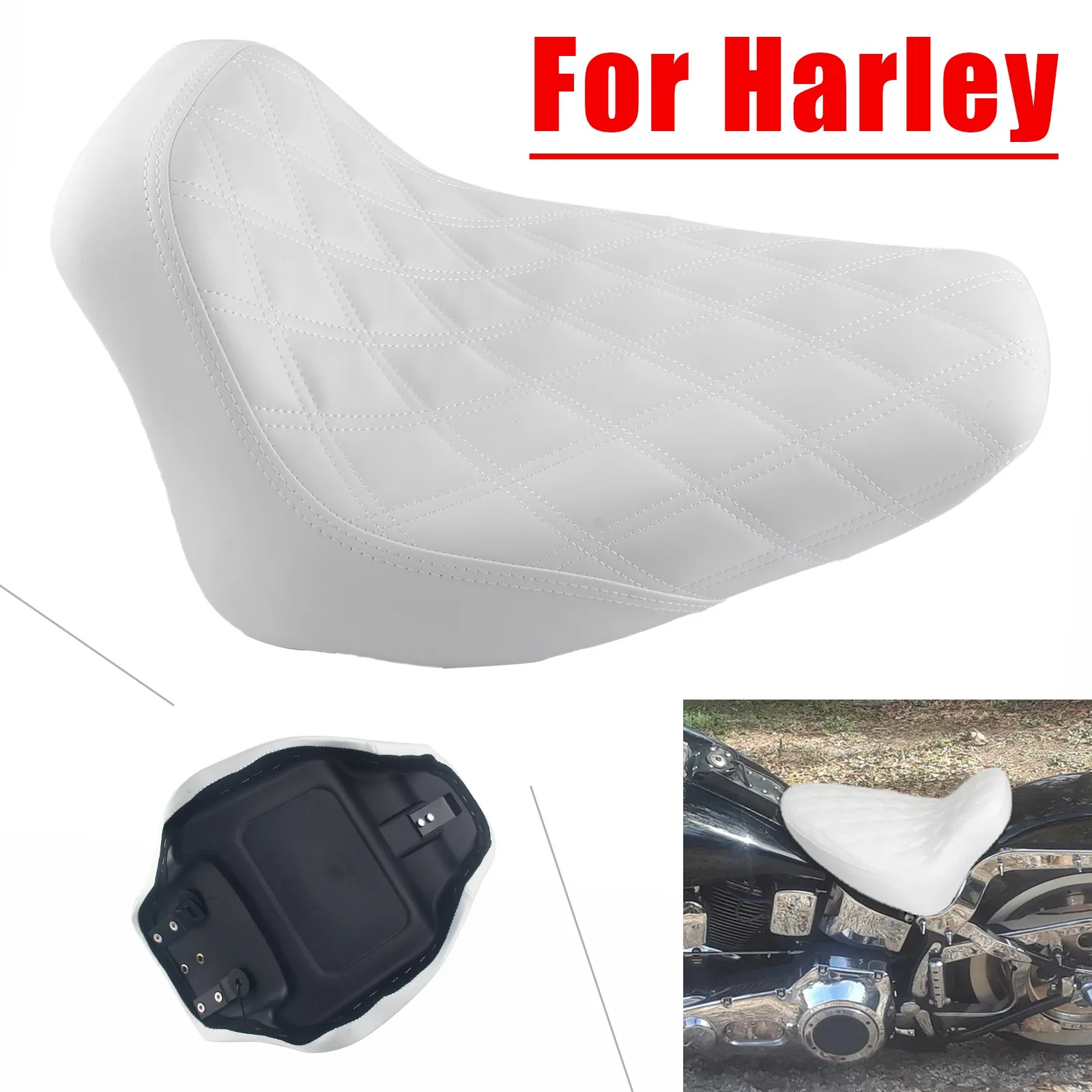 Front Driver Solo Motorcycle Seat For Harley-Davidson Softail FLSTN FLSTC EFI FLSTNI EFI FLSTCI