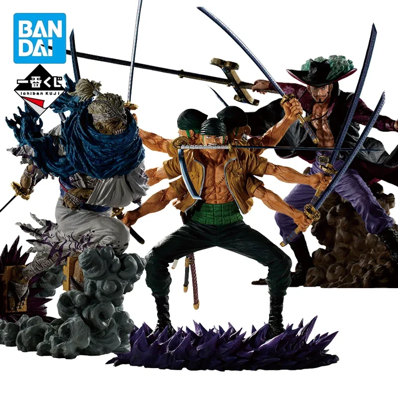 

ONE PIECE Original BANDAI Ichiban Kuji Phantom Image Nine Blade Runner Sauron Anime Action Figures Model Collectio Toy Gifts