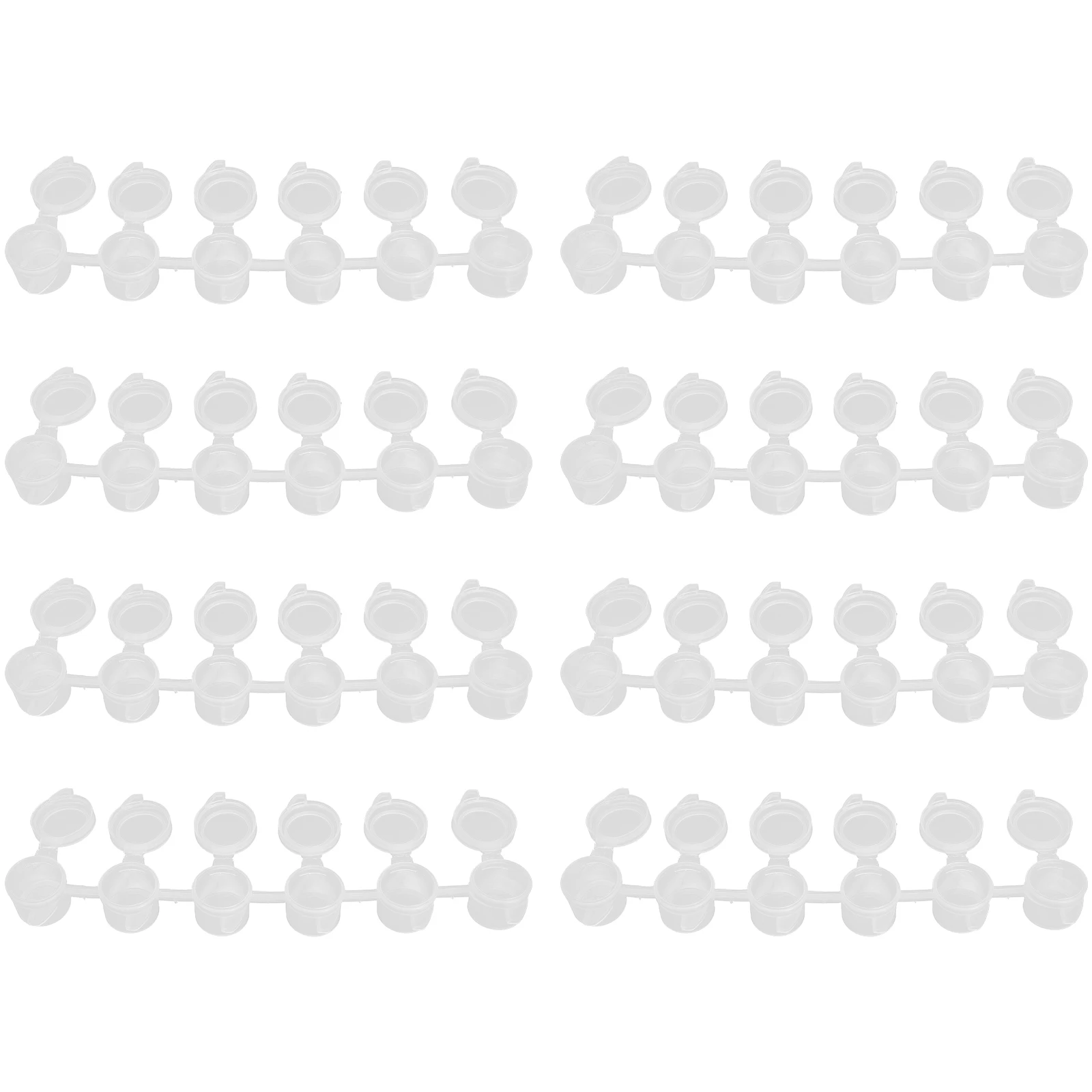 

40 Pcs Paint Box 3ml 6 Strips Empty Watercolor Pots Storage Jars Kids Safe PE Material Supplies