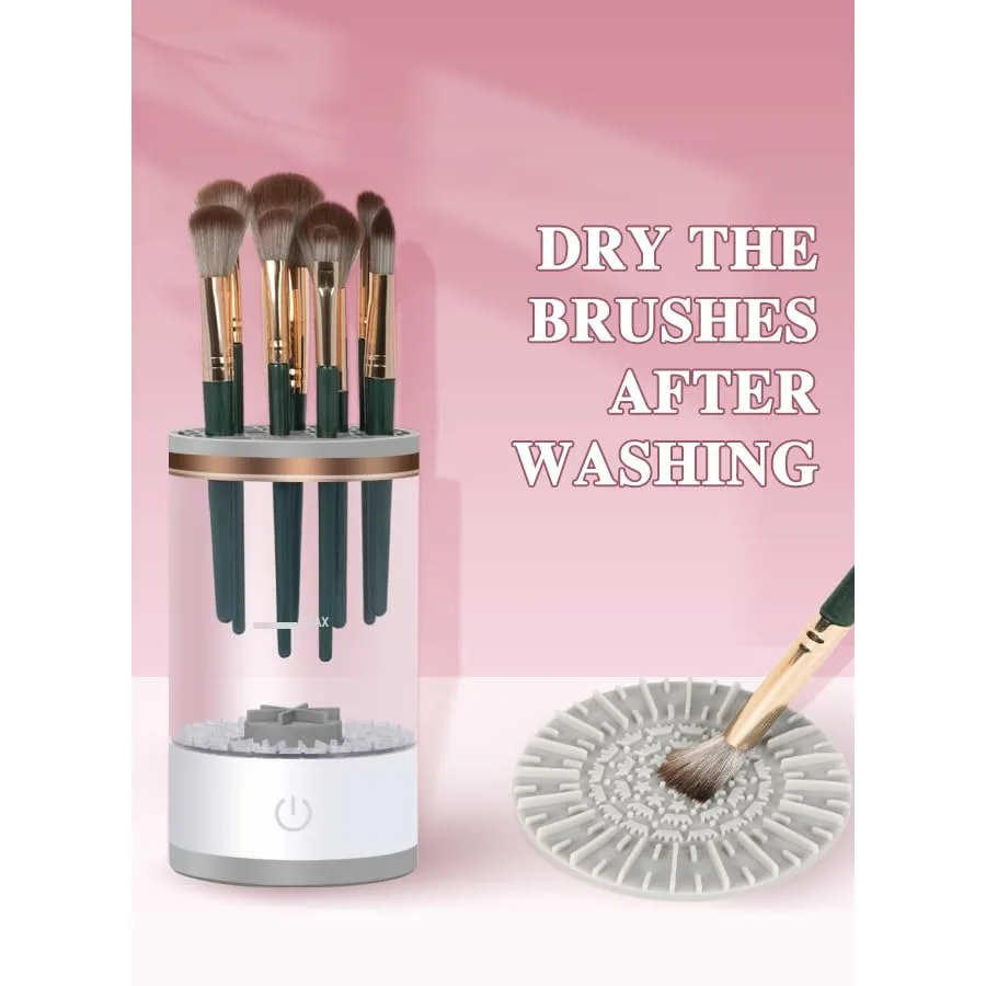 PRO Detergente per pennelli per trucco Detergente per pennelli cosmetici elettrico rotante automatico Trucco portatile Adatto per l'uso delle dimensioni del