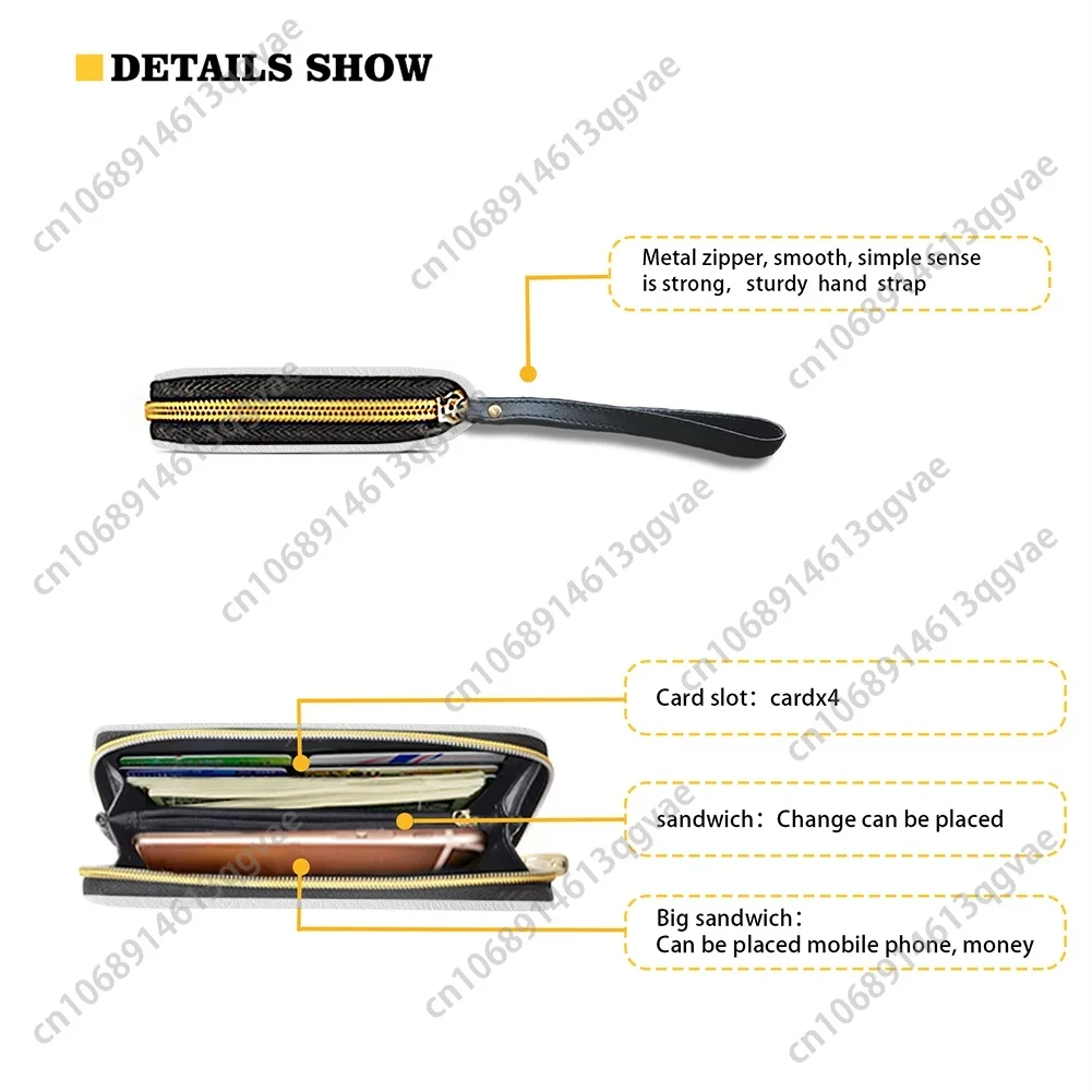 Support The Druze Logo Druze Star Custom Purse Mens Womens Teenagers Zipper Long Wallets Double Print  Portable Wallet Gift Bag