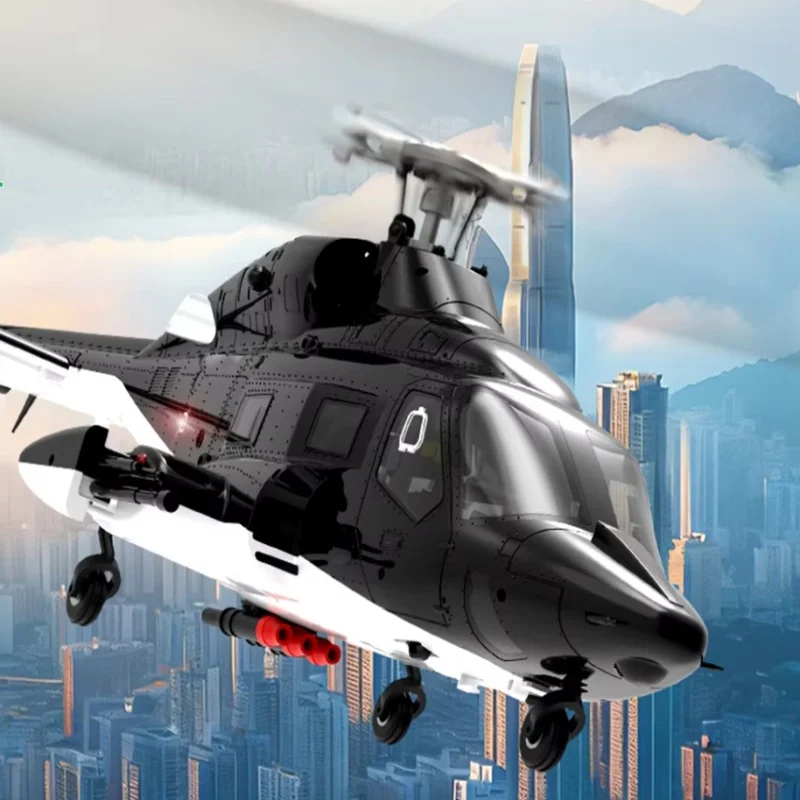 Nuevo Helicóptero RC YUXIANG F02-V 2026, Helicóptero de Combate 3D de 6 Canales con Motor Doble sin Escobillas, Giroscopio de 6 Ejes, Escala 1/34, Helicóptero de Control Remoto Airwolf
