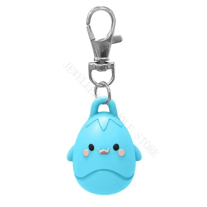 R7UF Creative Cartoon Cosmetic Keychain Cap Nontoxic Silicone Quick Installation Design