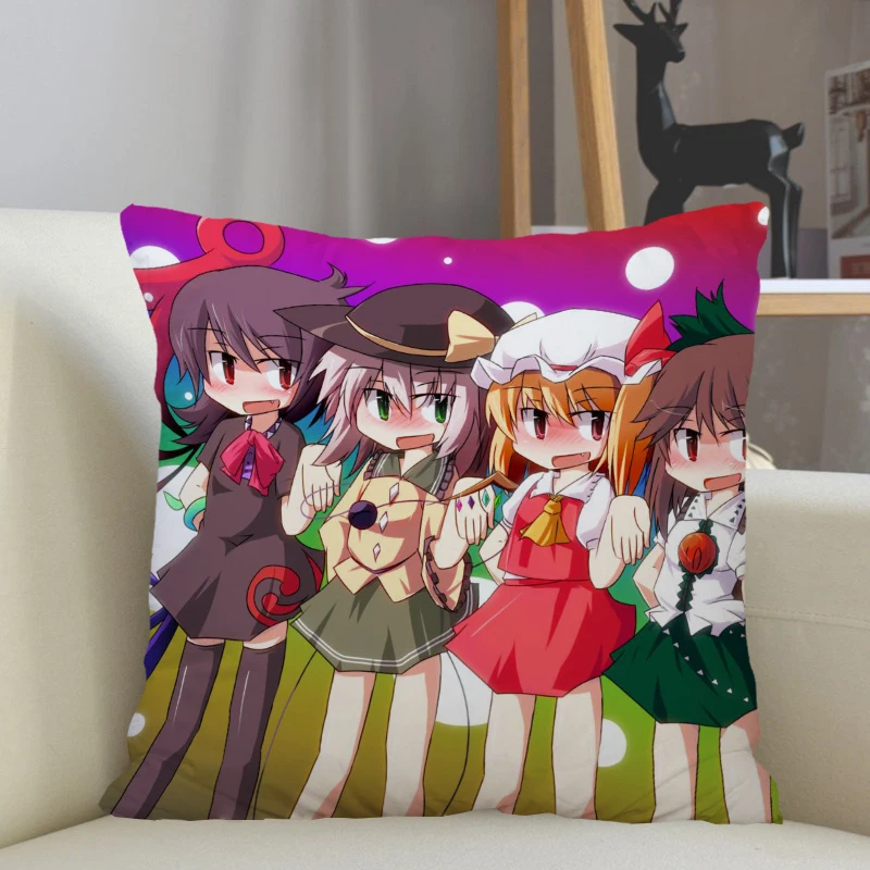 Musife Touhou Satori Komeiji Pillowcase Home Decoration 45x45cm Zipper Square Pillowcase Throw Pillow Cover Drop Shipping 01.11