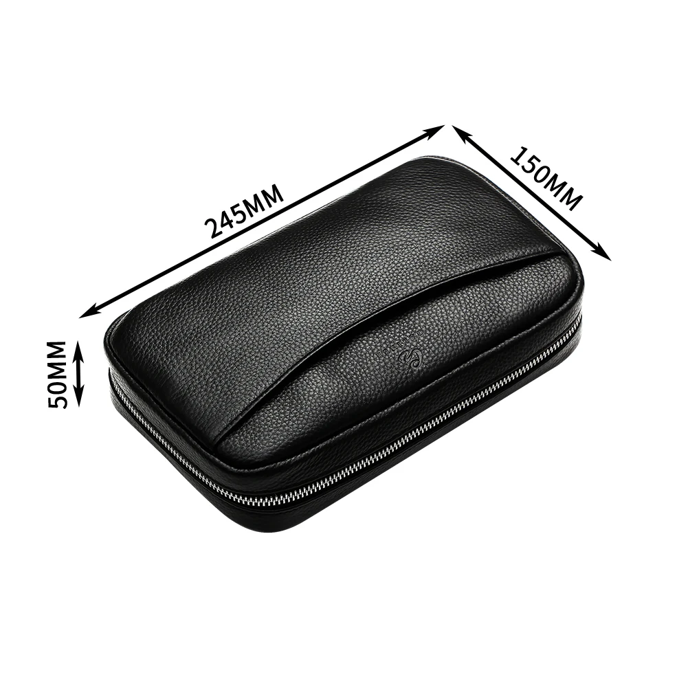 GALINER portasigari in vera pelle da viaggio Humidor Set di sigari con torcia butano accendino tagliasigari borsa per umidificatore a ghigliottina affilata