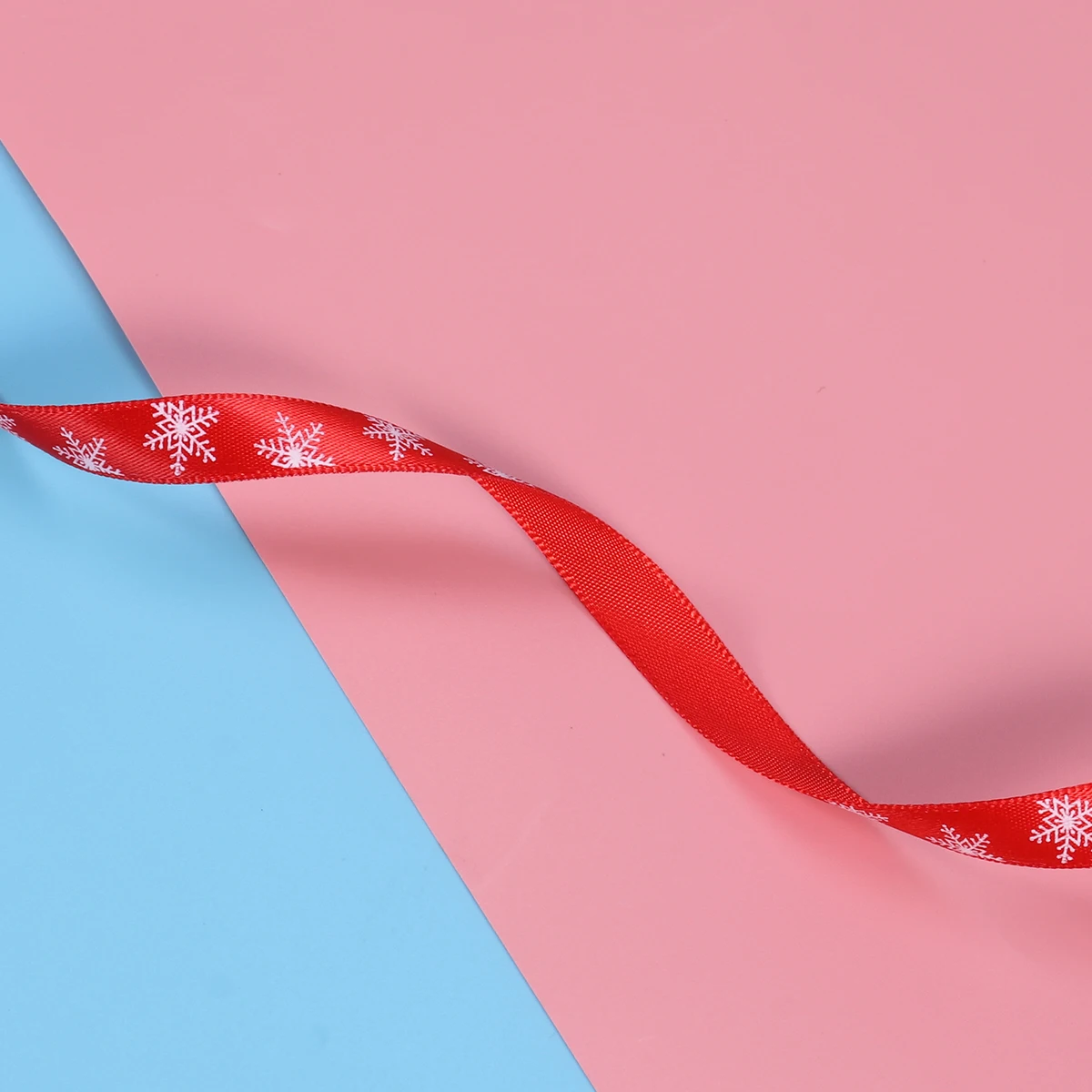 

10 Meter Christmas Snowflakes Pattern Grosgrain Ribbon For Gift Wrapping Diy Crafts Candy Box Decoration Red