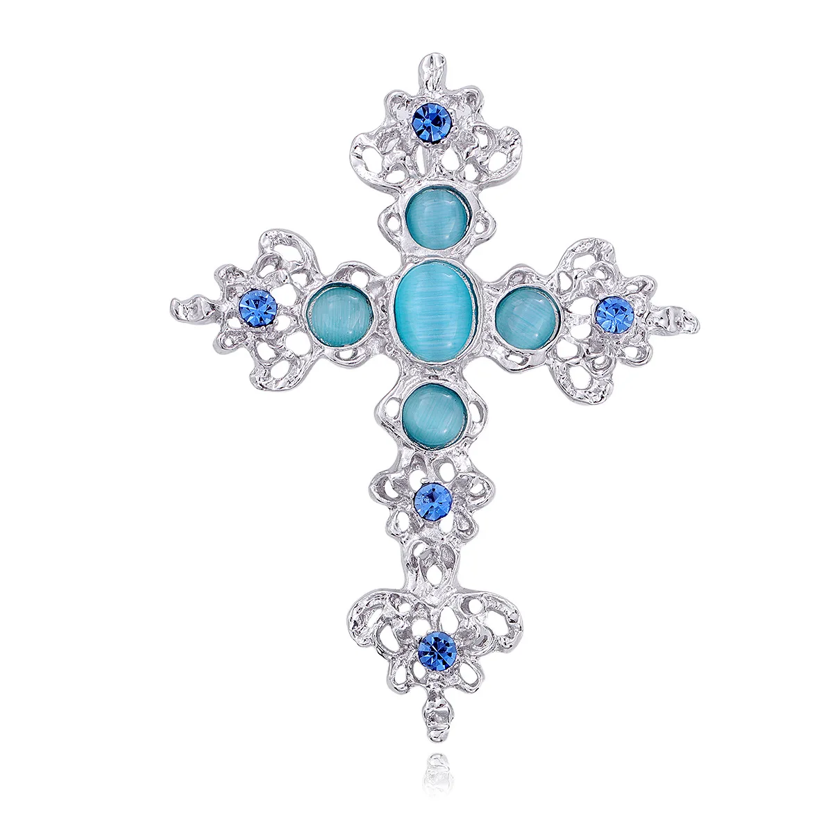 

Creative, Individual And Trendy Women's Alloy Rhinestone Cross Brooch Men's Event Luxury Gifts Daily Wear Evening Gowns Jewelry