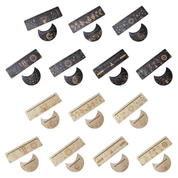 Wooden Tarot Card Display Stand Base Durable Moon Phases Tarot Cards Holder for Enthusiast Divination Game Accessories E56D