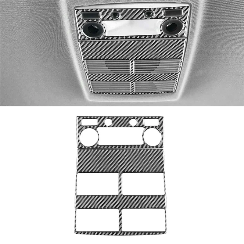 

For BMW 5 Series E60 2004-2007 Carbon Fiber Car Rear Roof Headlights Trim Reading Lamp Panel Interior Accessories