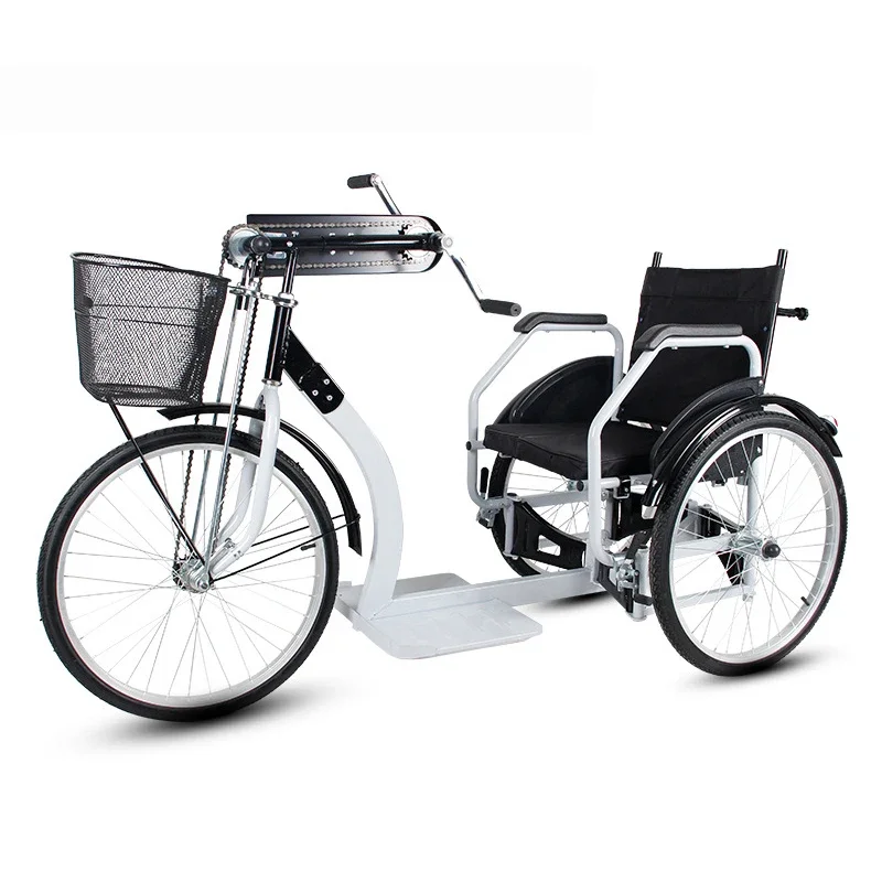 Popular MT-001 Disabled Hand Cranked Tricycle Elderly Manual Steel Tricycle Handicap