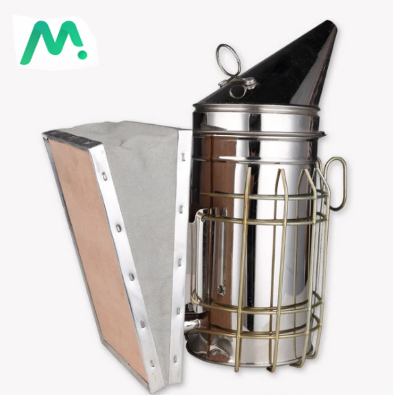 

1 PC Stainless Steel Manual Bee Hive Smoker Transmitter Kit With Galvanized Sheet Beekeeping Tool Apiculture Smoke Sprayer