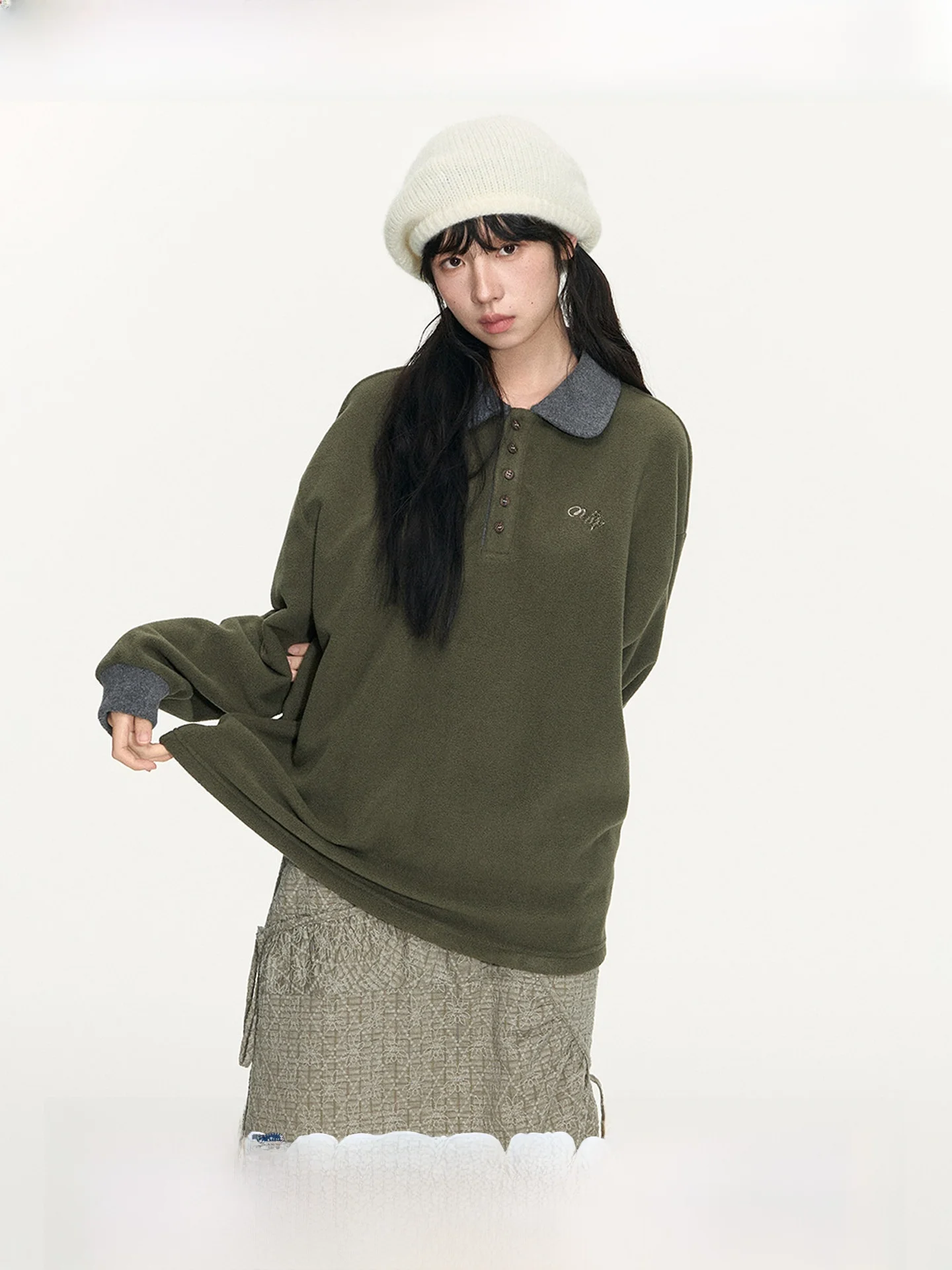 

NAPSNAPS Original Fce Color Blo Ne Sweatirt Women's Retro Casual Overhead Autumn Top Sweet Sle Long Sve