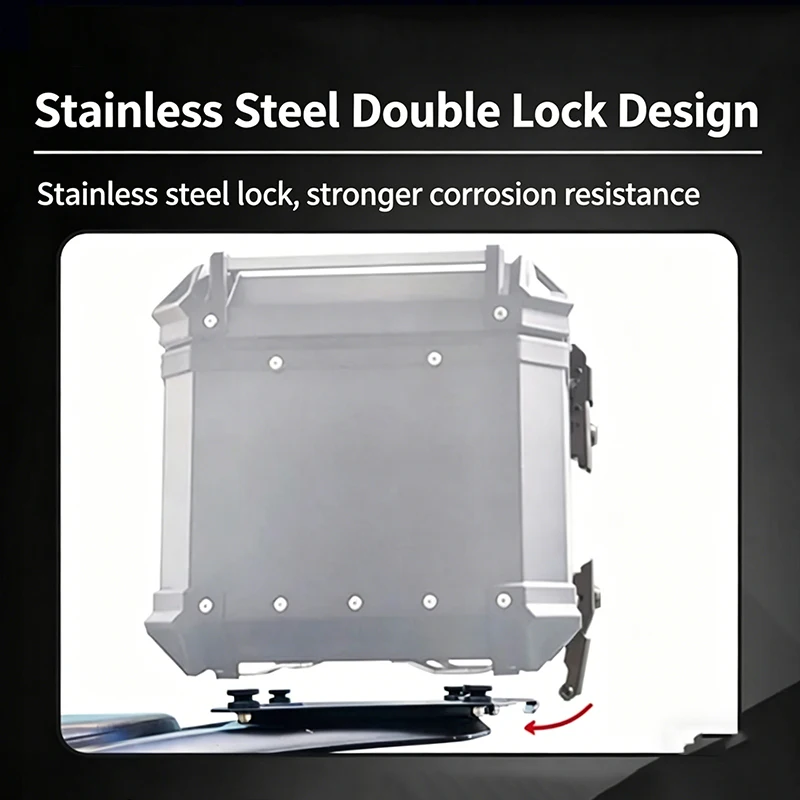 36L/45L/55L/65L Aluminum Alloy GS Motorcycle Helmet Box Top Tail Rear Luggage Storage Trunk Motorcycle Trunk Tailstock Sticker