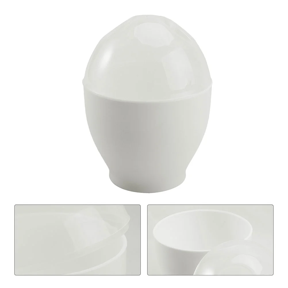 4 Pcs Mini Microwave Steamed Egg Cup Cooking Tool Maker Micro-wave Oven White Kitchen Gadget Poacher