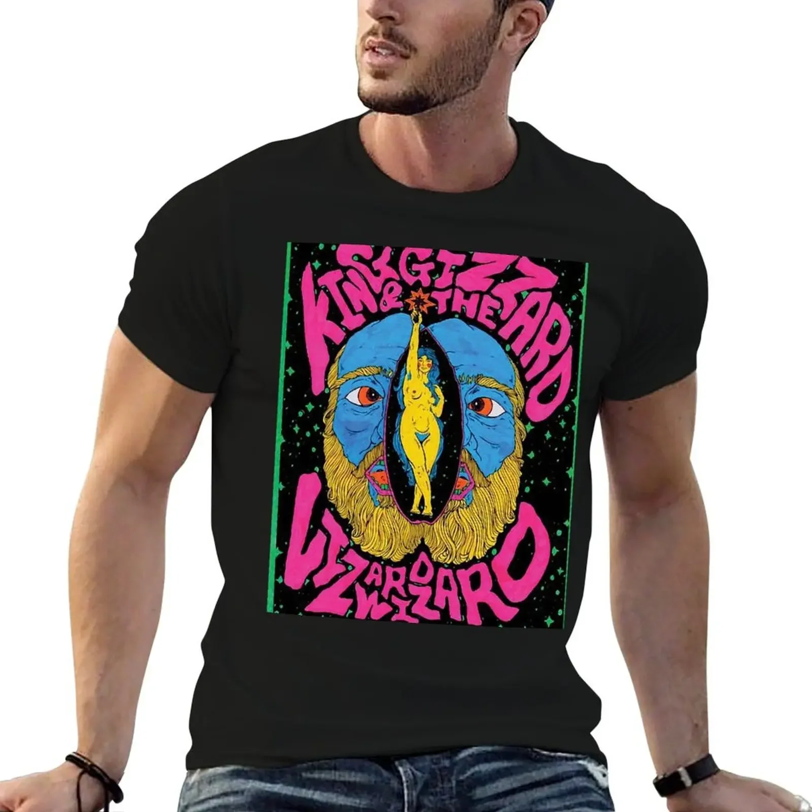 

King Gizzard and the Lizard Wizard Tour T-Shirt customizeds customs mens cotton t shirts