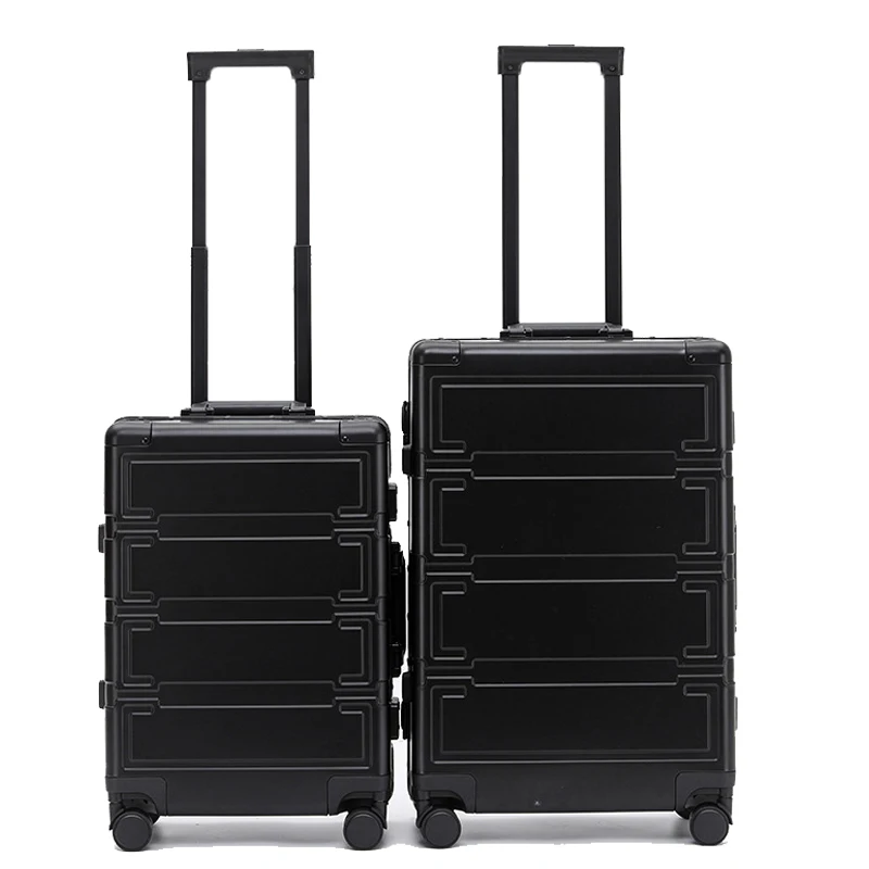 Imagem -06 - Polegada Business Cor Prata Rolamento Bagagem Alumínio Trolley Mala Carry on Suitcase on Mudo Rodas Alta Qualidade 20 24 26 28