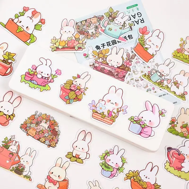 50pcs Rabbit Garden Sticker Graffiti Stickers for Decor Ipad Guitar Motorcycle Stationery Stickers Vinyl Decal  DIY Stickers
