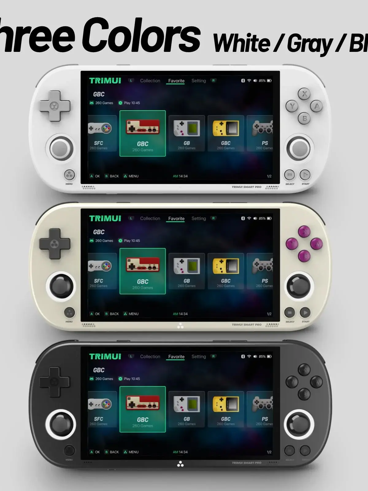 AMPOWN Trimui Smart Pro joueurs de jeu portables 4.96 ''IPS Linux émulateur Portable rétro Consoles de jeux vidéo PSP Vita entrepôt ue