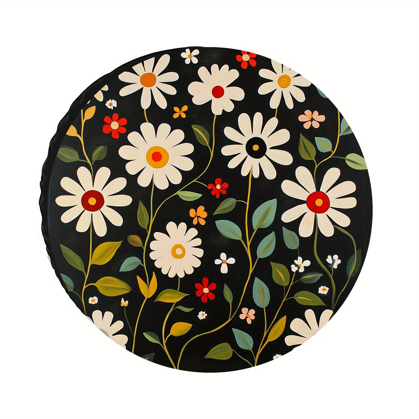 1pc Cute Floral High-definition Printed Tire Cover - Suitable For SUVs And Jeeps, Durable Off-road Protection, Fits 71.12-86.36