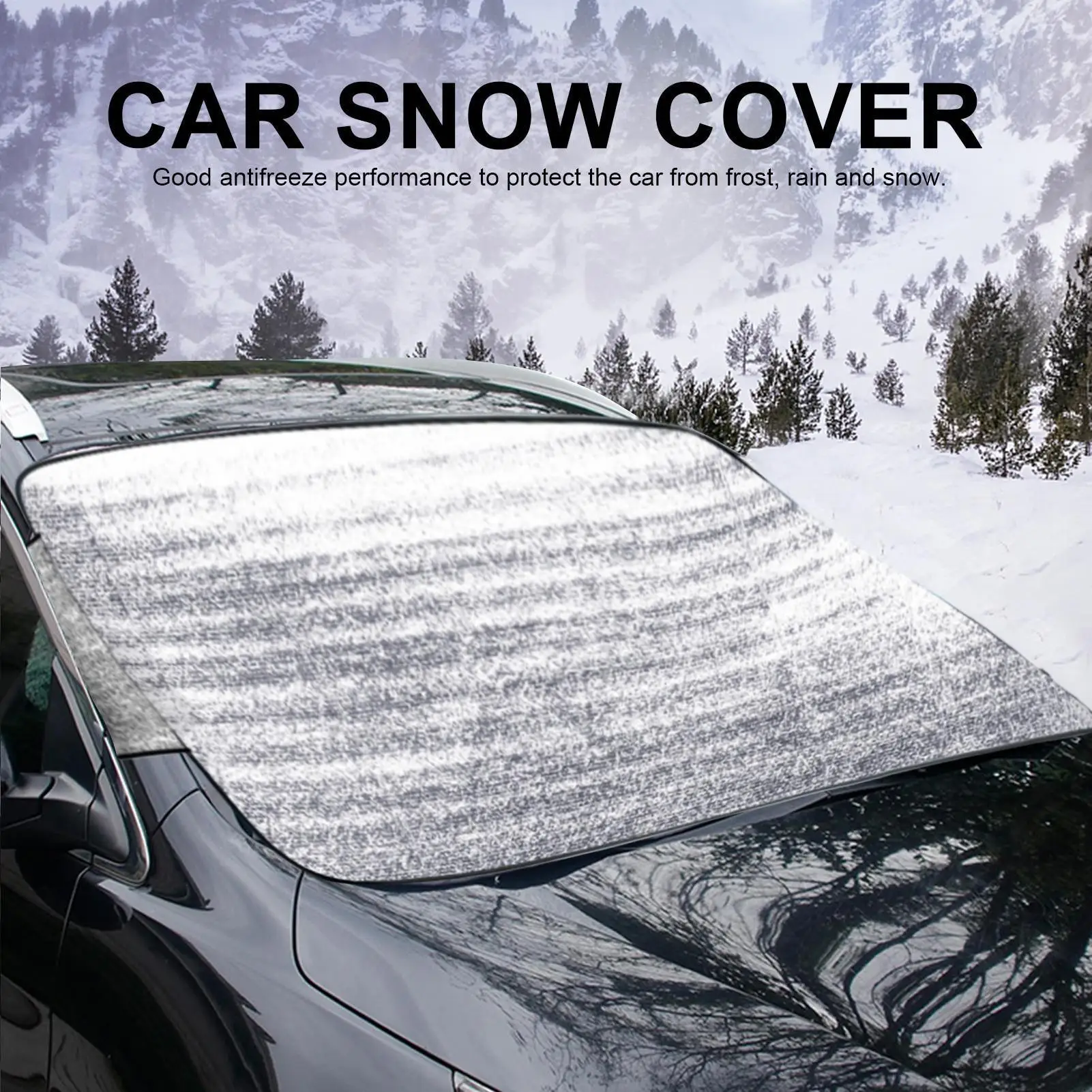 

Front Car Window Ice Protection Snow Ice Windshield Cover All Weather Vehicle Sun Block Exterior Anti-Freeze Protector For RVs
