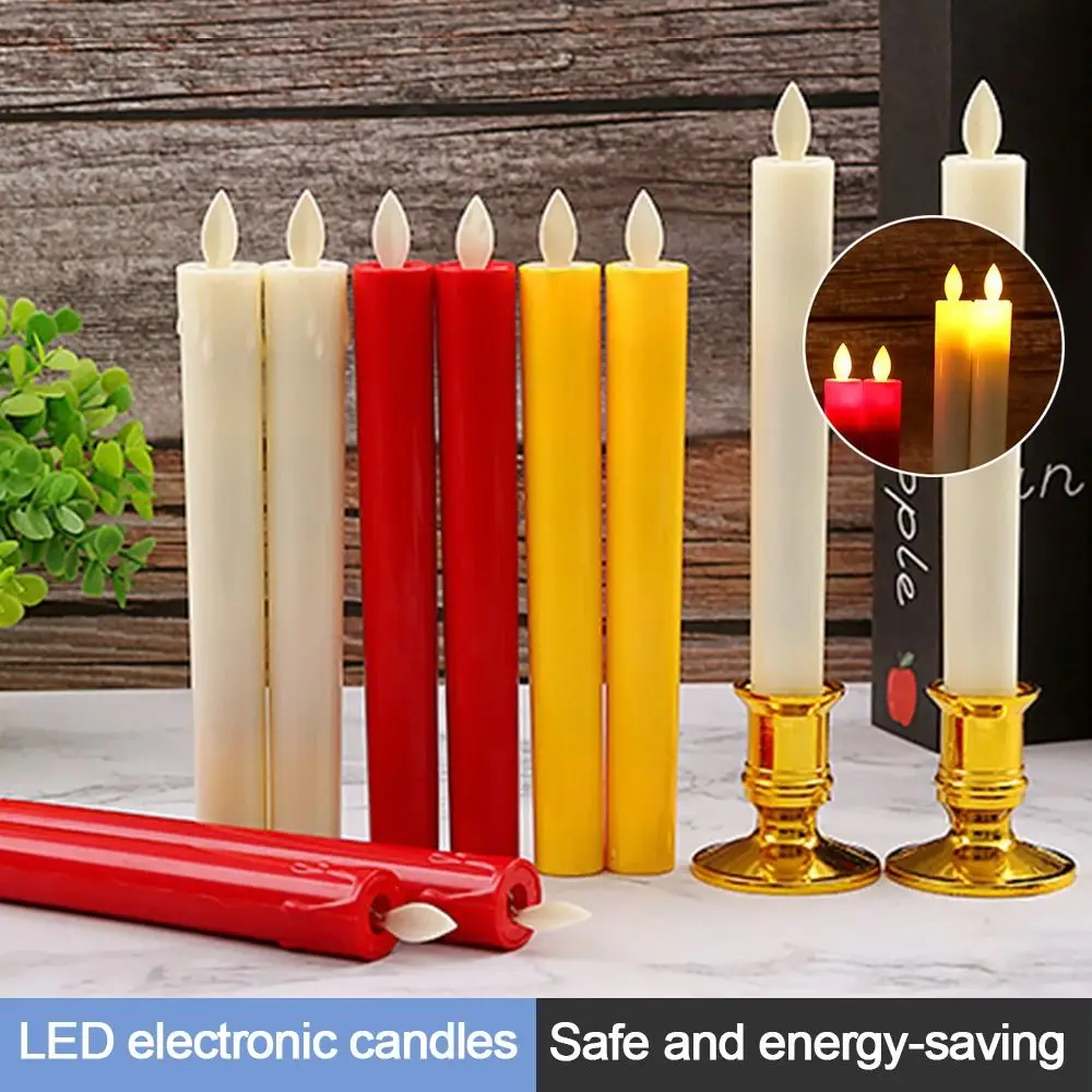 Candle Holders LED Lantern Light Ornaments Battery Operated Flameless Candle Lamp Energy-saving Party Decor Lights