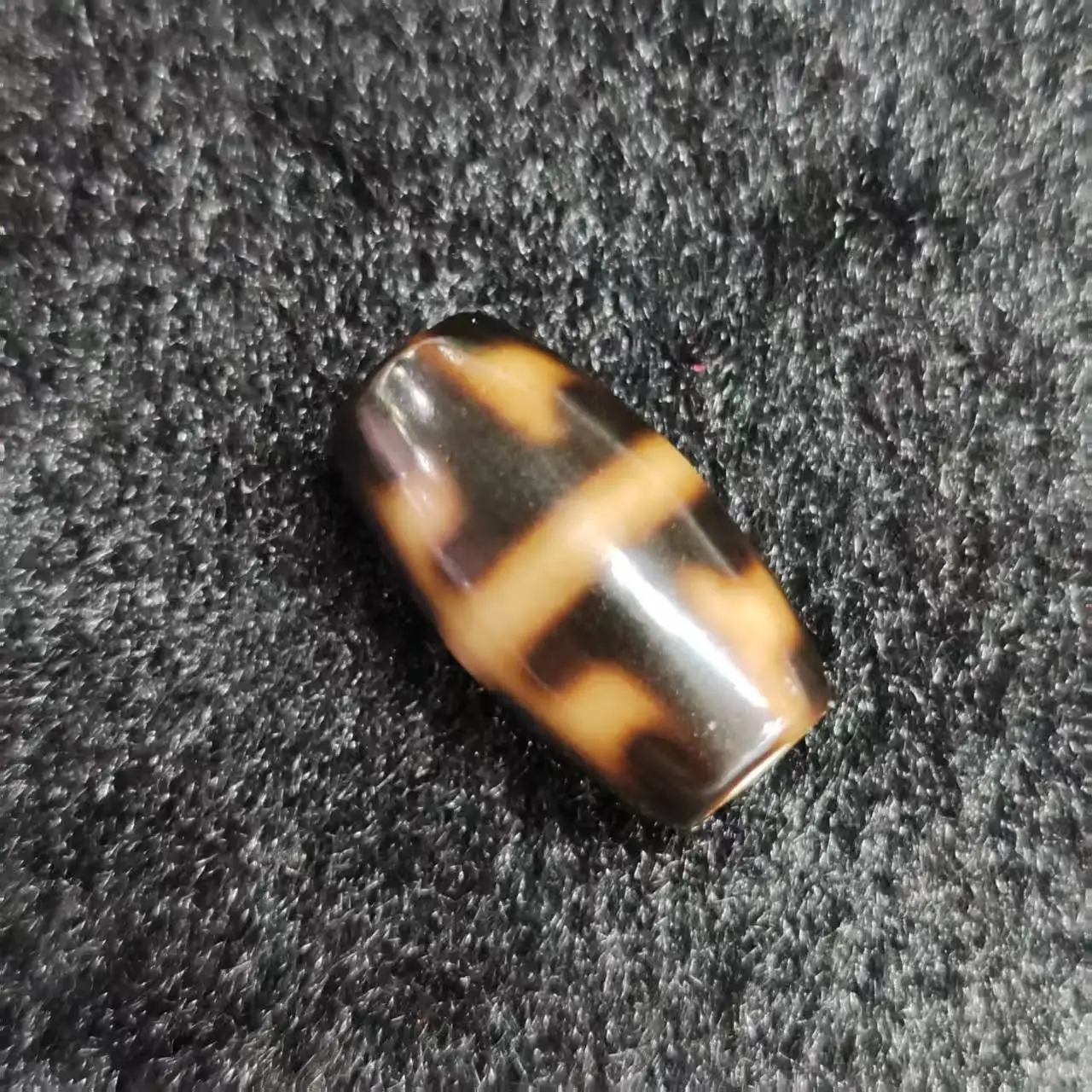 

5 Pcs Taiwan Black Gold Penetration 20 * 10mm Agate Bead Necklace Pendant Bracelet DIY Accessories Dzi