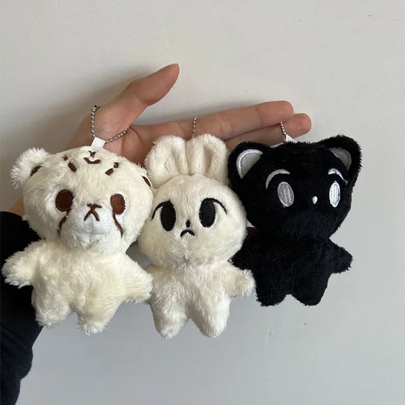 Cartoon Cheetah Lee Doyoung Mark Same Plush Keyrings Q Styles Mini Gomdo Lee Taeyong Keychains Key Rings Bag Pendants